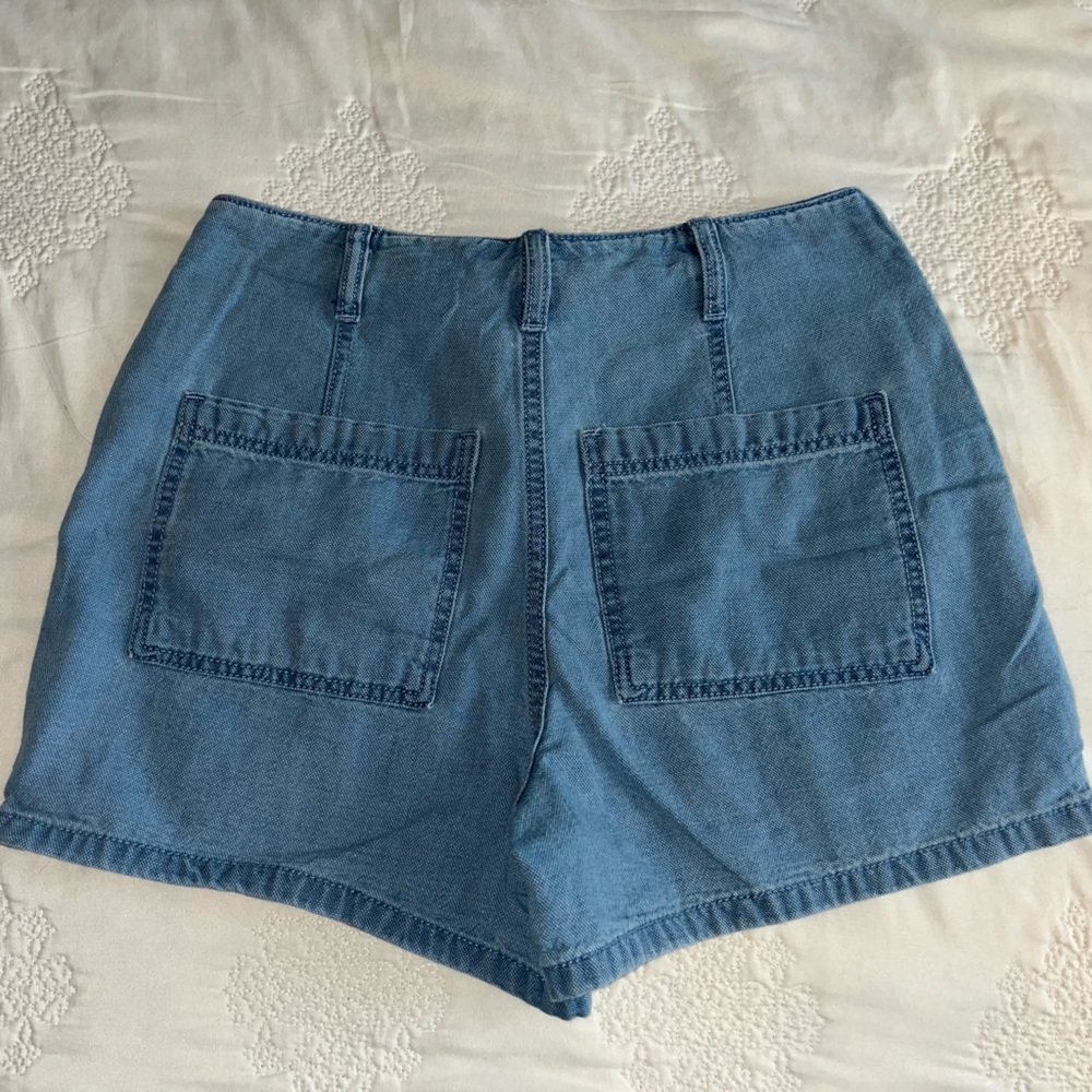 Denim Blue Highwaisted Women's Shorts
